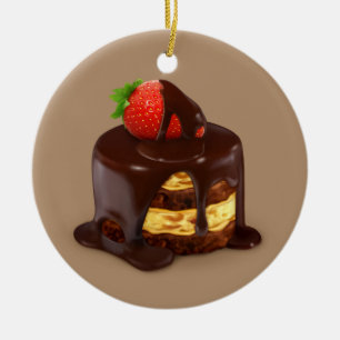 Köstliche Schokolade Ice Cream Cake Keramik Ornament