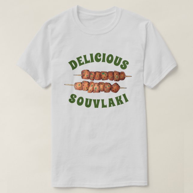 Köstliche Souvlaki Fleisch Schweinefleisch Skewer  T-Shirt (Design vorne)