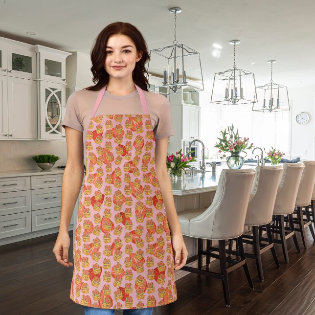 Köstliche Waffeln und Fruchtpink Schürze (Von Creator hochgeladen)