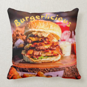 Köstlicher Burger Kissen