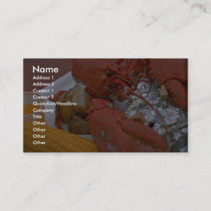 Köstlicher Hummer mit gezeichneter Butter, Visitenkarte