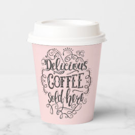 Köstlicher Kaffee hier verkauft | Hinzufügen des L Pappbecher