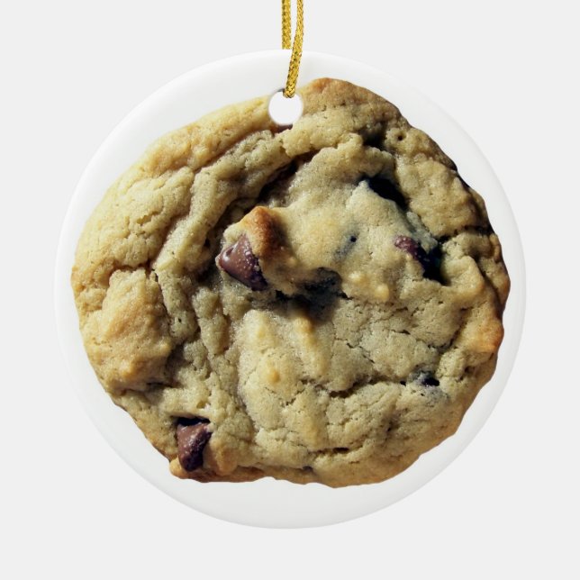 Köstliches Chocolate Chip Cookie Keramikornament (Vorne)