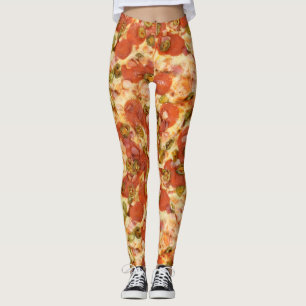köstliches ganzes Pizzapepperonis Jalapeno-Foto Leggings