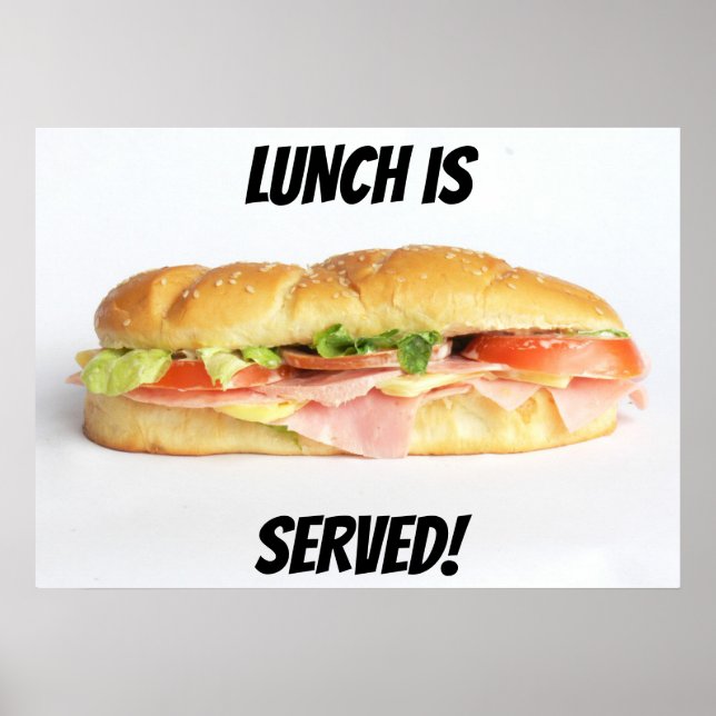 Köstliches Ham & Cheese Sub Sandwich Poster (Vorne)