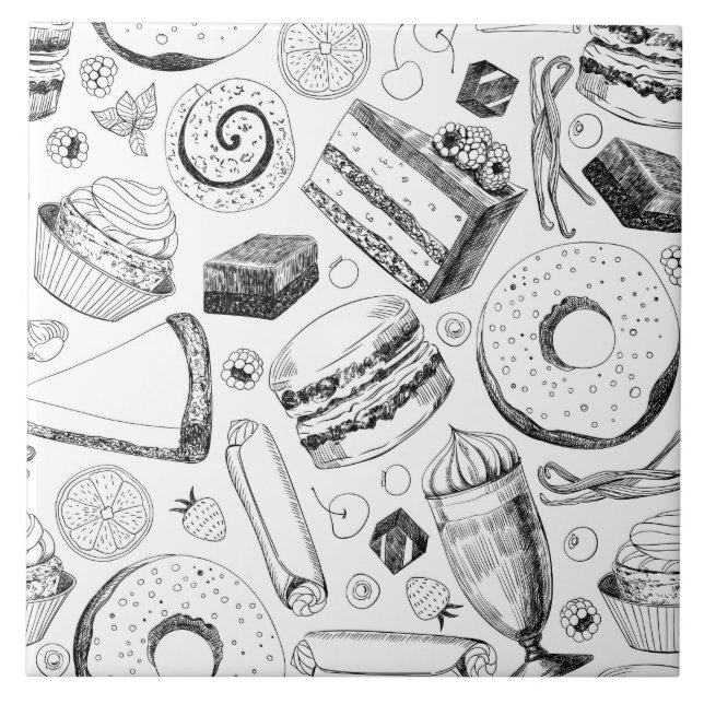 Köstliches Muster Fliese (Vorderseite)