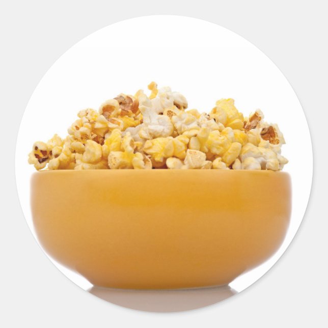 Köstliches Popcorn Runder Aufkleber (Vorderseite)