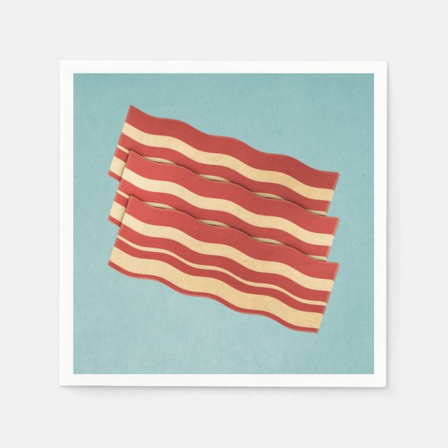 Köstliches Retro-Bacon Serviette (Vorderseite)