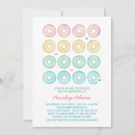 Köstliches Schaumgummiring-Geburtstags-Party Einladung