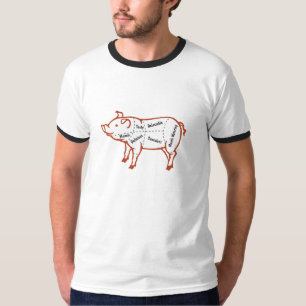 Köstliches Schweinefleisch-Diagramm T-Shirt