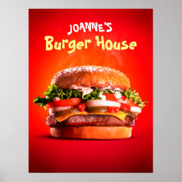 Köstliches Steak Cheese Burger House Poster