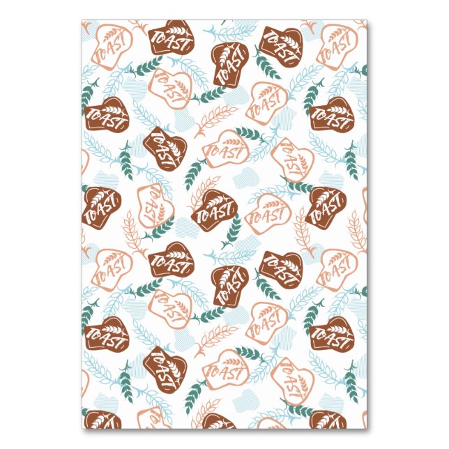 Köstliches Weizenbrotmuster Tischnummer (Vorderseite)