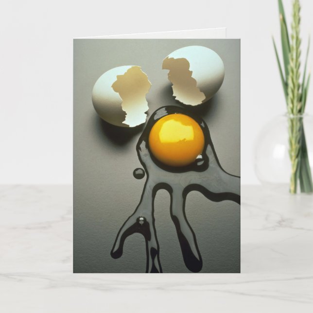 Köstliches zerbrochenes Ei Karte (Vorderseite)