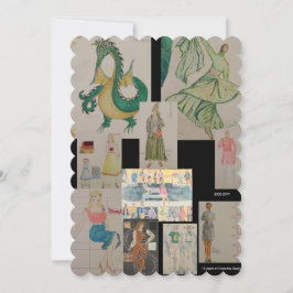 Kostüm-Entwurf: Eine Timelime Gruß-Karte Feiertagskarte