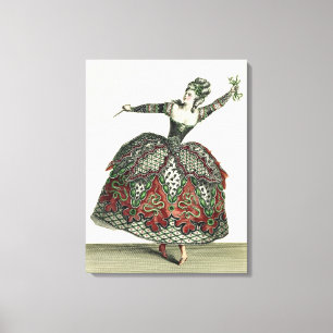 Kostüm für eine Wut in "Iphigenia in Tauris" und Leinwanddruck