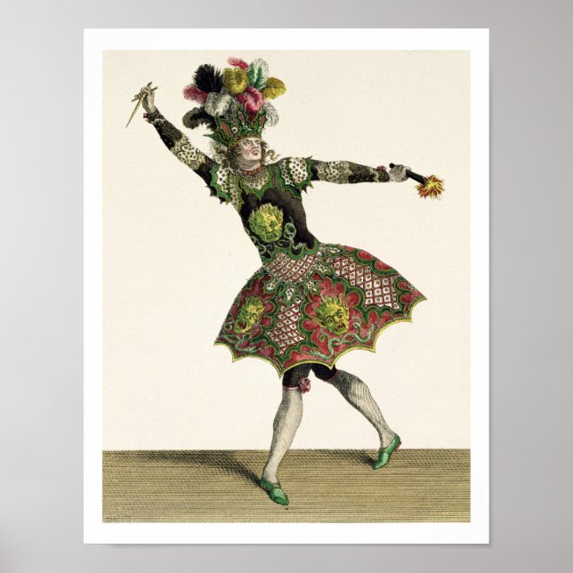 Kostüm für einen Dämon in 'Armide', 'Psyche' und s Poster (Vorne)