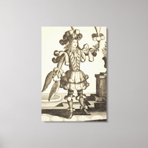 Kostüm für einen Feder-Händler, Kneipe. durch Leinwanddruck