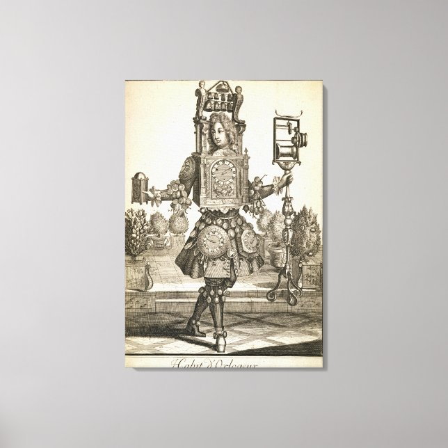 Kostüm für einen Uhrmacher, Pub von Gerard Valck ( Leinwanddruck (Vorderseite)