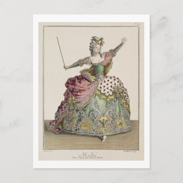 Kostüm für Medea in der Oper "Jason and Medea" Postkarte (Vorderseite)