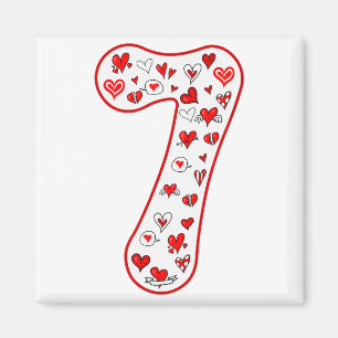 Kostüm für Paare Nummer 7 Duo 67 Meme Six Seven Va Magnet