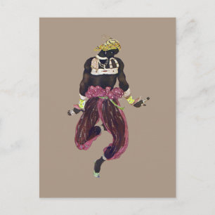 Kostüm für Scheherazade durch Leon Bakst Postkarte