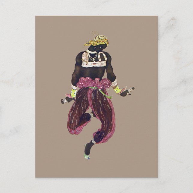 Kostüm für Scheherazade durch Leon Bakst Postkarte (Vorderseite)
