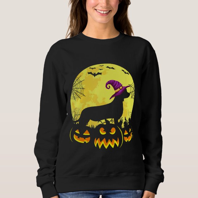 Kostüm Halloween-Dackel Sweatshirt (Vorderseite)