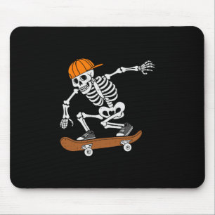 Kostüm Halloween Skelett Skateboard Fahrend Mousepad