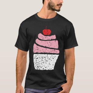 Kostüm im Vintage-Stil Cupcake Lustiges Lebensmitt T-Shirt