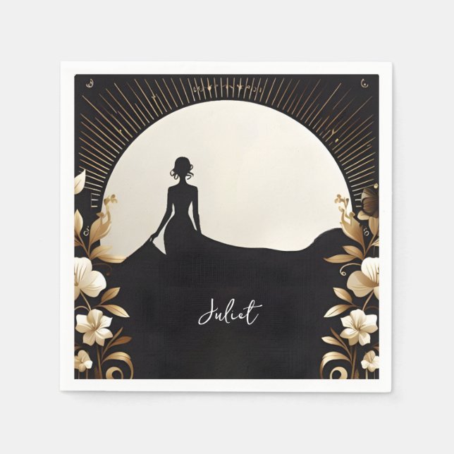 Kostüm Men Tuxedo Fett Schwarze Krawatte Brautpart Serviette (Vorderseite)