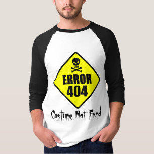 Kostüm nicht gefundenes Halloween des Fehler-404 T-Shirt