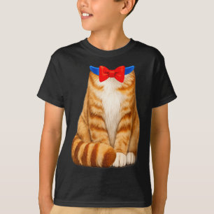 Kostüm orange Katze Damen tabby Schleife süß T-Shirt