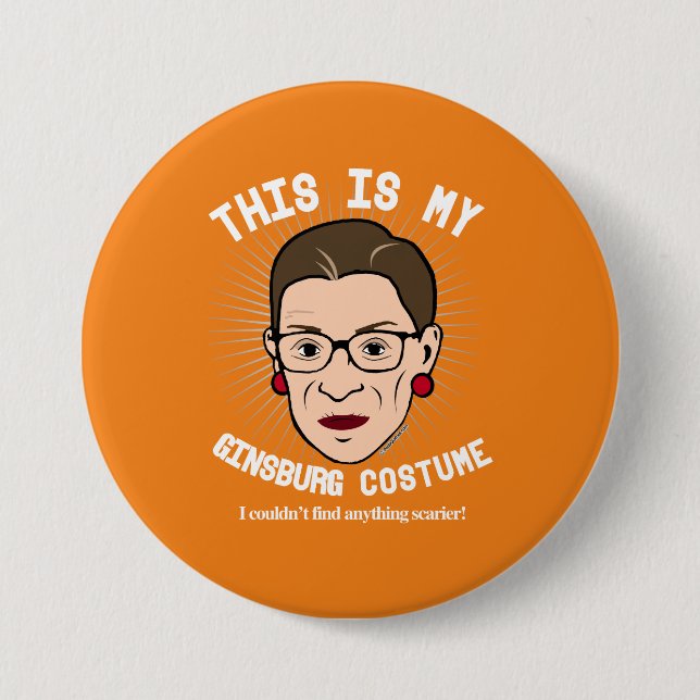 Kostüm Ruth Bader Ginsburg Halloween - ich könnte Button (Vorderseite)