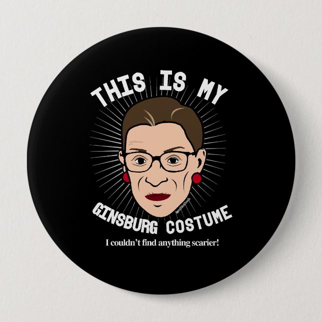 Kostüm Ruth Bader Ginsburg Halloween - ich könnte Button (Vorderseite)