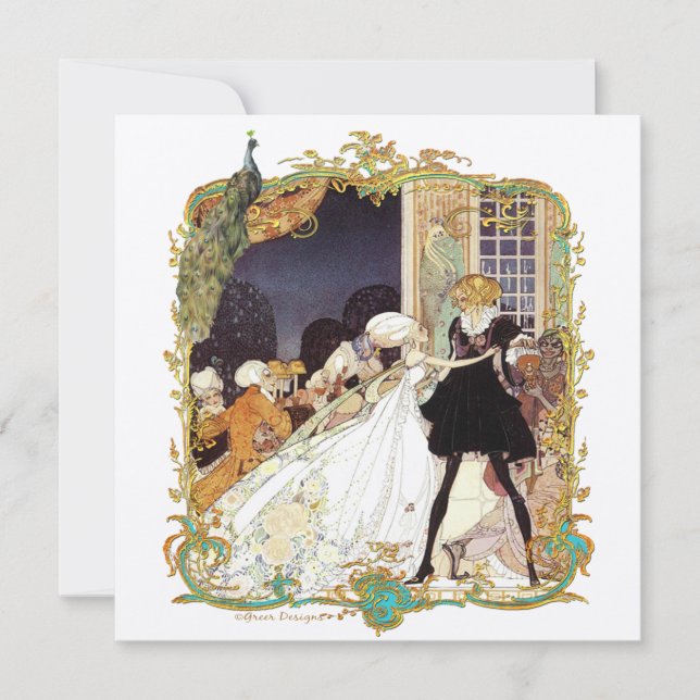 Kostümball-Einladung aus dem 18. Jahrhundert Einladung (Vorderseite)