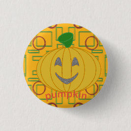 Kostümdesign Orange Pumpkin Button