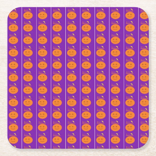 Kostümdesign Pumpkin Lila Paper Untersetzer (Vorderseite)