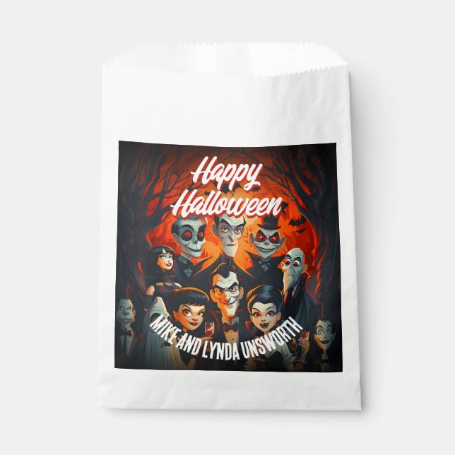 Kostüme Cocktails 50er Vintag Halloween Geschenktütchen (Vorderseite)