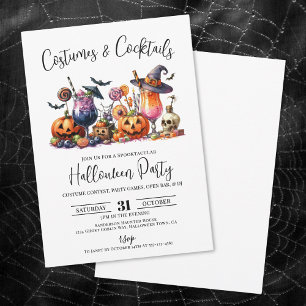 Kostüme Cocktails Erwachsenen Halloween Party Einladung