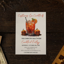 Kostüme & Cocktails Halloween-Party Aquarell Einladung