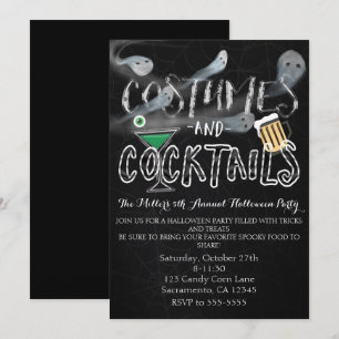 Kostüme & Cocktails Halloween-Party-Einladungen Einladung