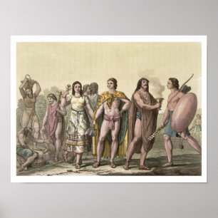 Kostüme der Mexikaner (Farbstich) Poster