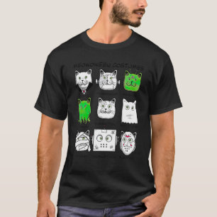 Kostüme Halloween Katze Chibi Horror Charaktere T-Shirt