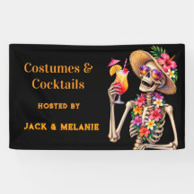 Kostüme und Cocktails Erwachsenenparty Halloween