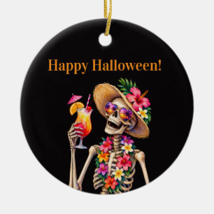 Kostüme und Cocktails Erwachsenenparty Halloween  Keramik Ornament