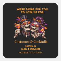 Kostüme und Cocktails Erwachsenenparty Halloween