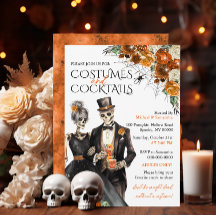 Kostüme und Cocktails Erwachsenes Halloween-Party