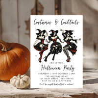 Kostüme und Cocktails Erwachsenes Halloween-Party