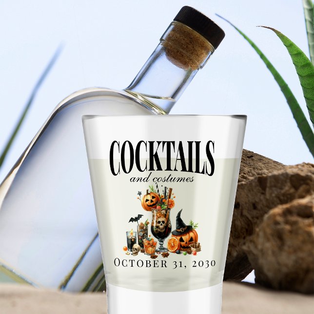 Kostüme und Cocktails Erwachsenes Halloween-Party Schnapsglas (Von Creator hochgeladen)