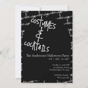 Kostüme und Cocktails Halloween Einladung